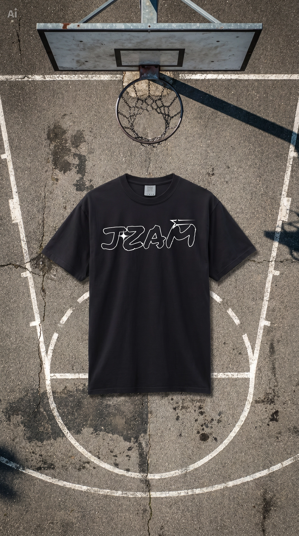 JZAM Drop 01 — Black Tee